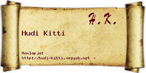 Hudi Kitti névjegykártya